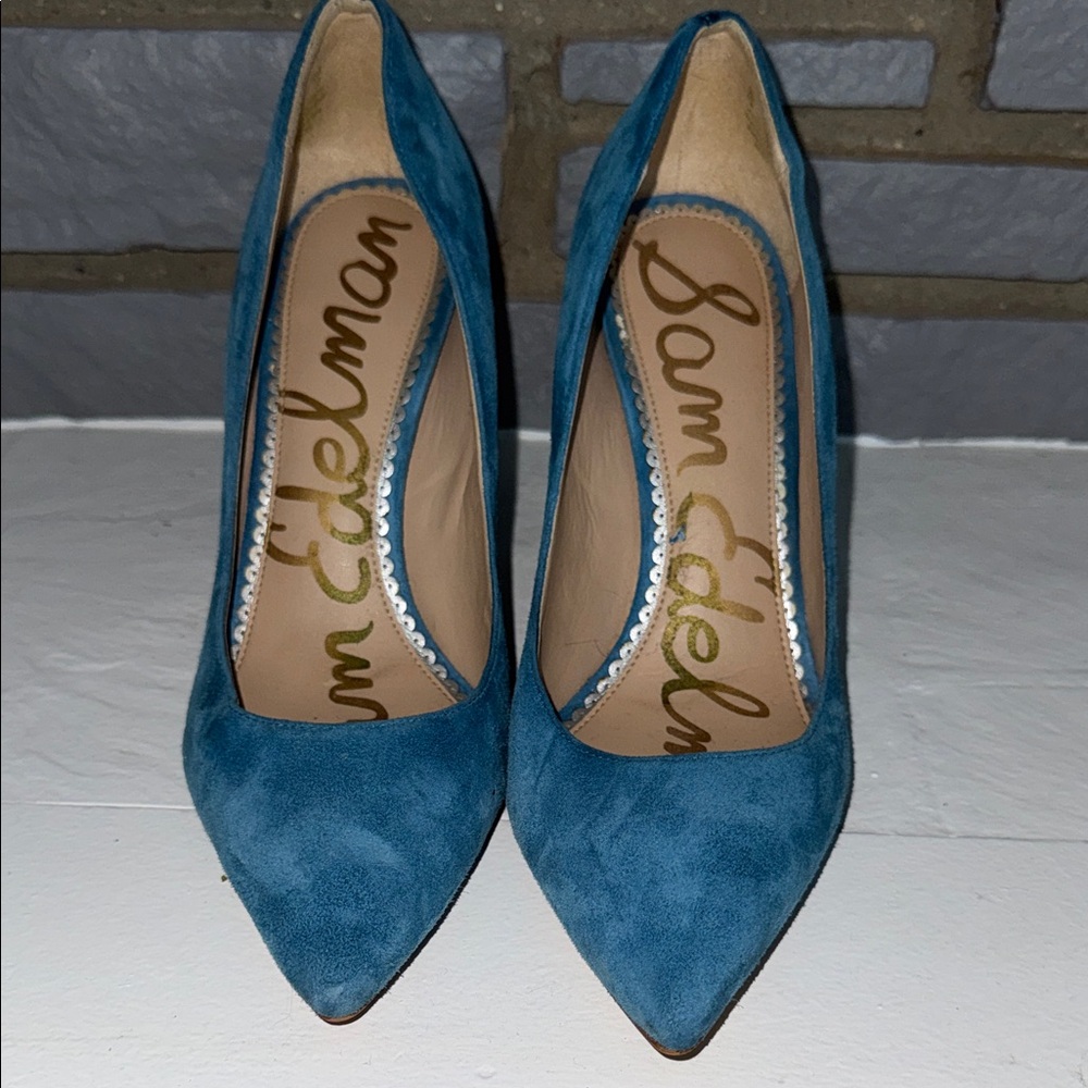 Sam Edelman Teal Suede Heels